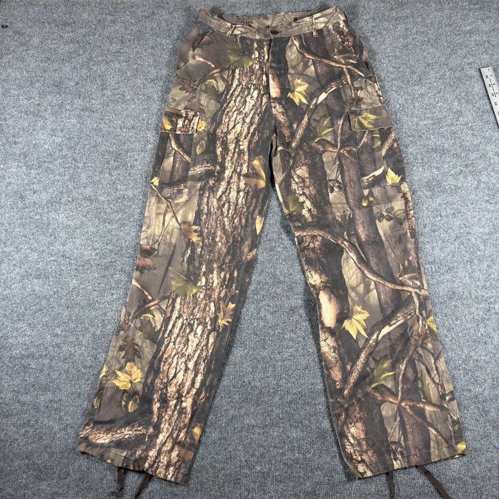 Sportsman Cargo Pants Mens Size M Brown Real Tree Camo Outdoor Straight Leg
